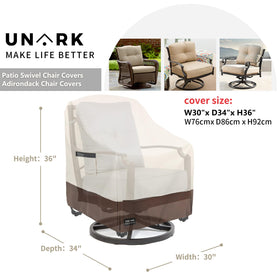 UNARK laminated undercoating detail reduces water seepage for outdoor chairs.