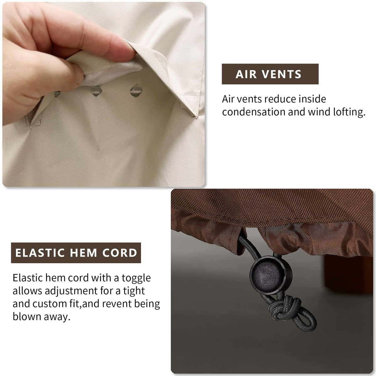 UNARK cover with convenient zipper entry for quick fitting