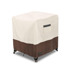 UNARK waterproof patio wicker side table cover protecting a square table