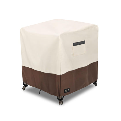 UNARK waterproof patio wicker side table cover protecting a square table