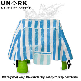 UNARK water table cover folds compactly for simple storage after play.