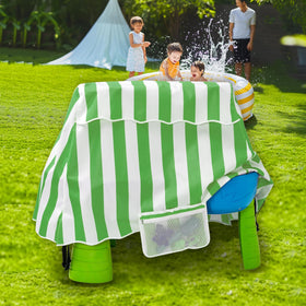 UNARK water table cover reveals a pristine surface after rain.