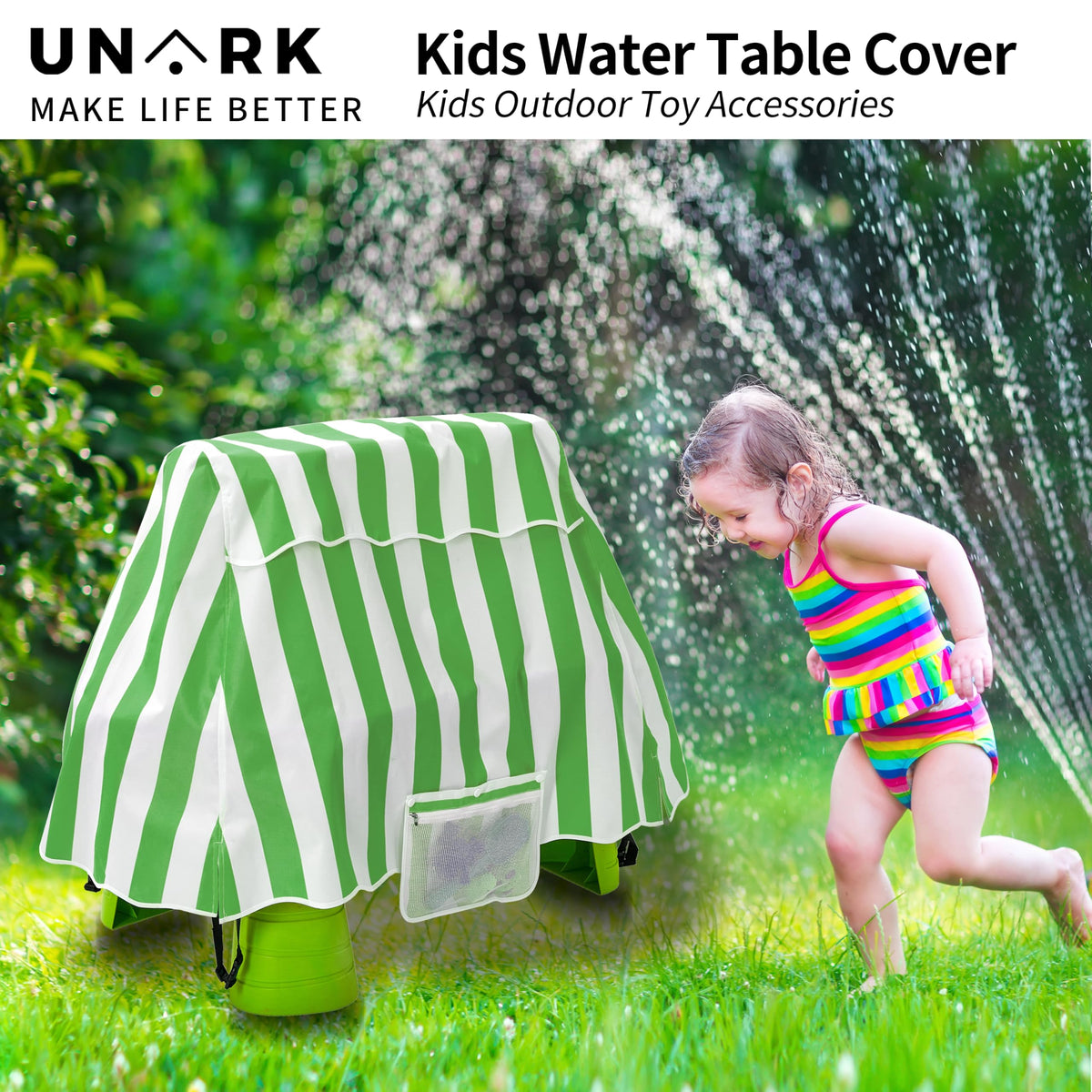 UNARK water table cover provides UV protection to extend toy life.