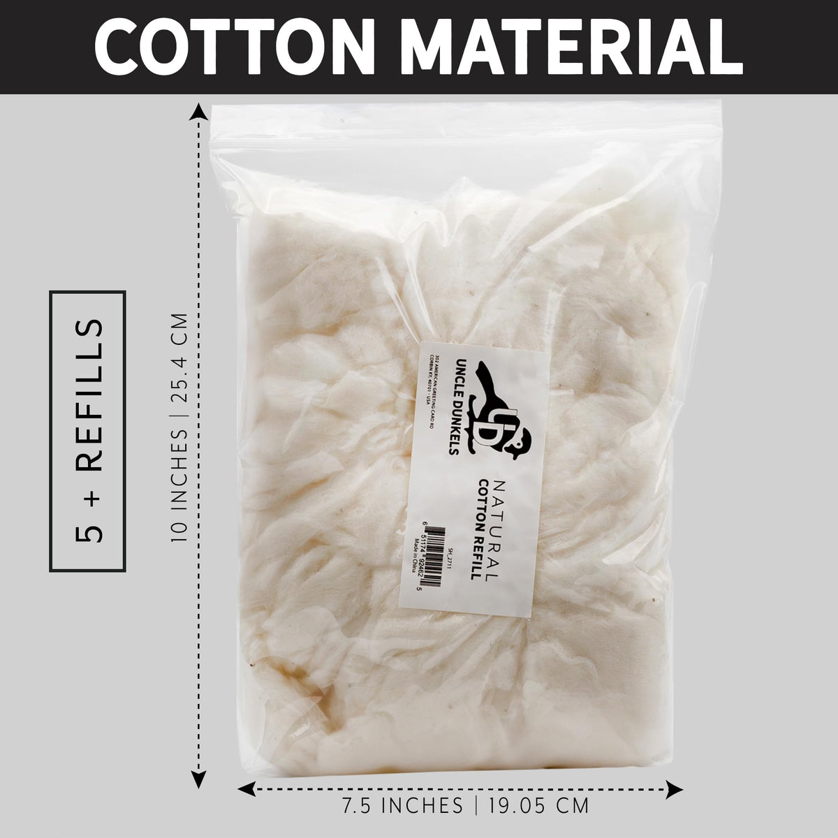 Uncle Dunkels cotton refill for bird watchers, ideal for pollinator gardens.