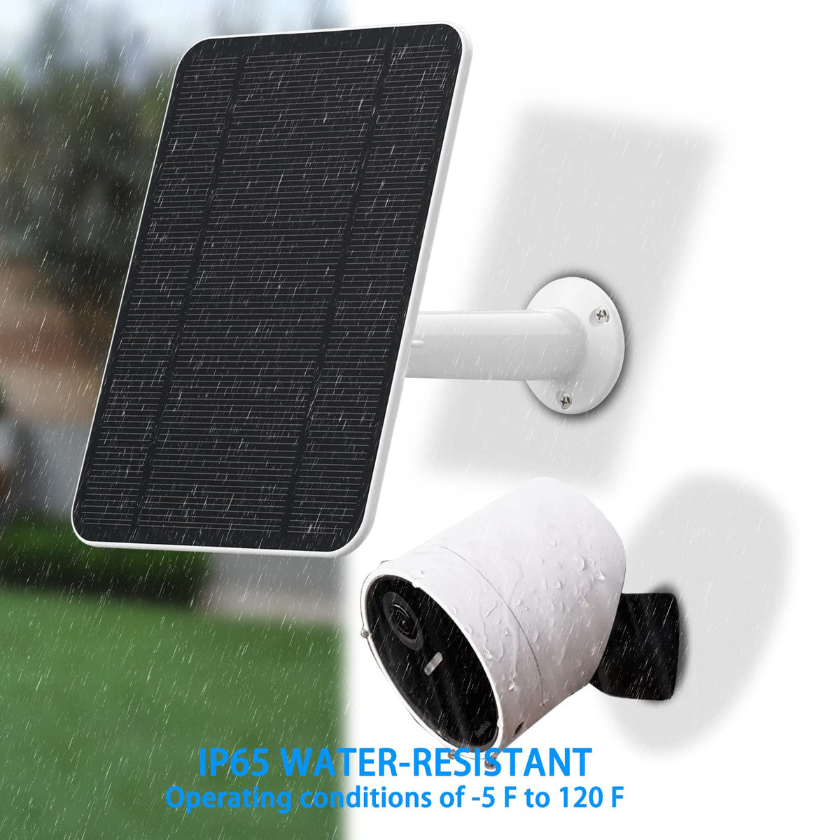 Uncle Squirre weatherproof 4W solar panel built for outdoor conditions.