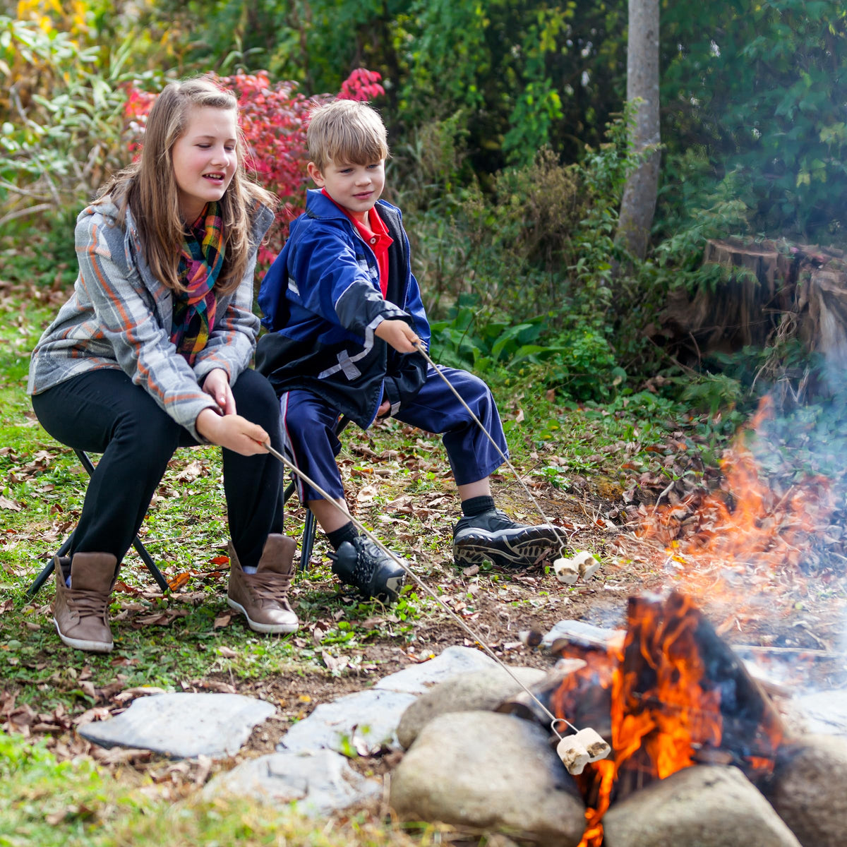 UNCO 45 inch extendable skewers suited for backyard bonfires and outdoor cooking.