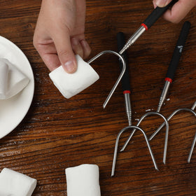 UNCO rust-resistant steel sticks ideal for marshmallows and hot dogs