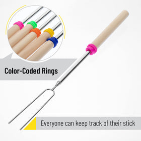 UNCO color-coded ends help everyone track their own skewer.