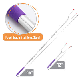 UNCO color-coded rubber handles help you track each skewer easily during family s'mores.