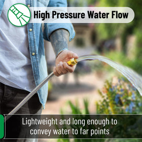 UNCO compact hose keeps outdoor spaces tidy.
