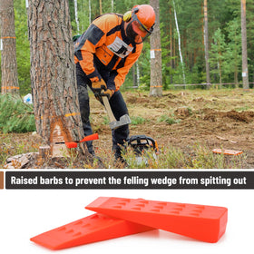 UNCO durable plastic construction on orange wedges resists impact.