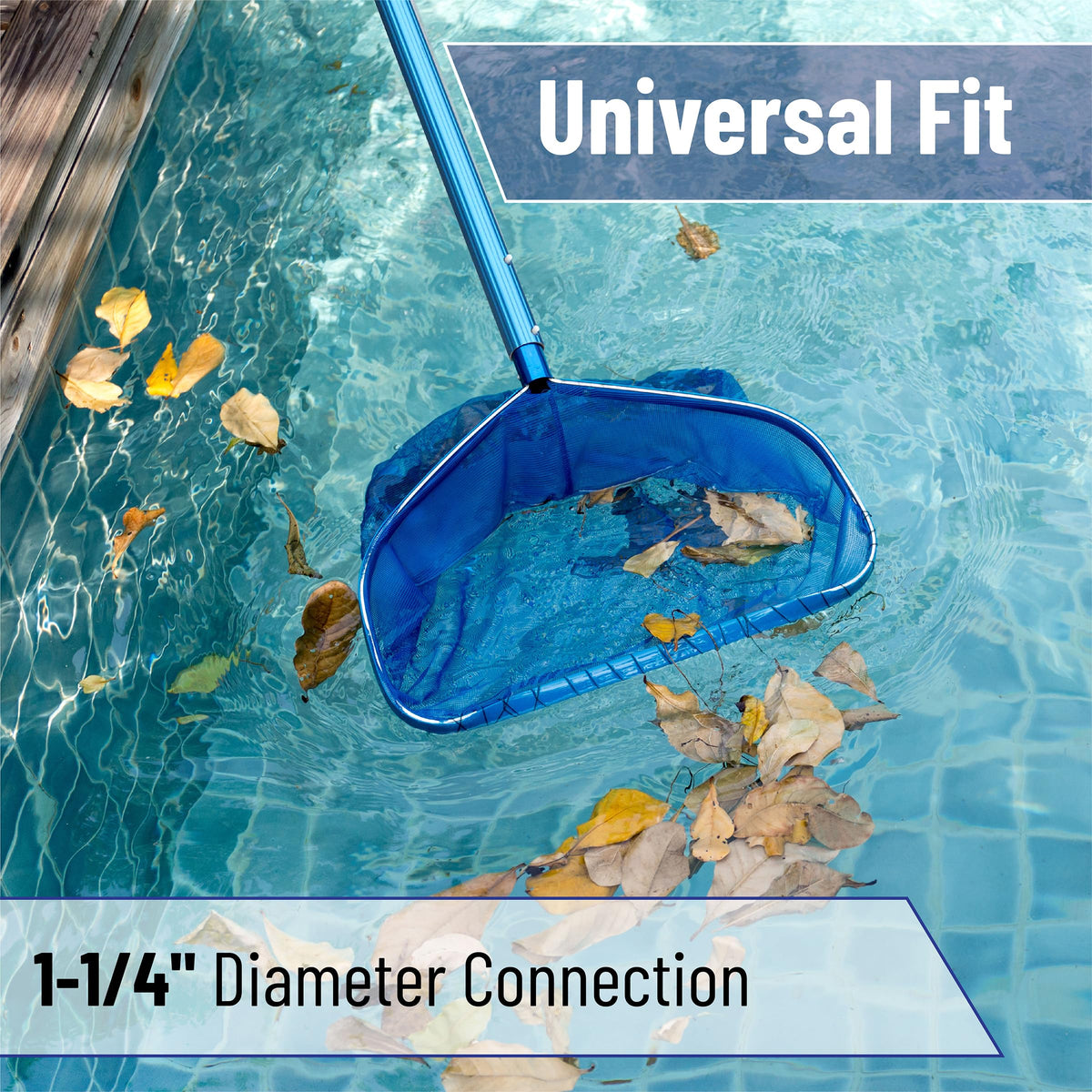 UNCO ergonomic pool pole grip reduces fatigue during longer cleaning sessions.