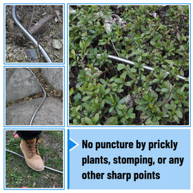 UNCO flexible hose design makes maneuvering around plants and furniture easy.