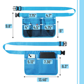 Adjustable strap on UNCO belt in blue ensures a secure, comfortable fit.