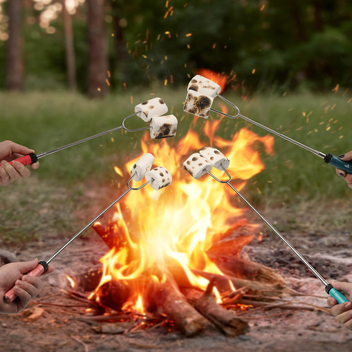 UNCO marshmallow sticks are ideal for camping, backyard fires, and smores evenings.