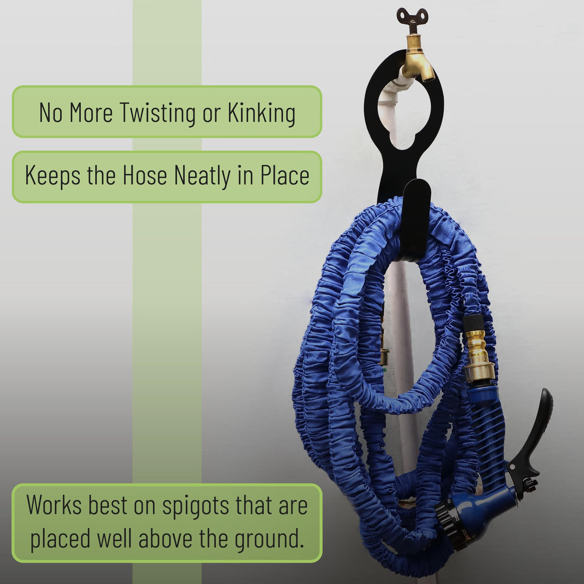 UNCO metal hose hanger sturdy design for outdoor use