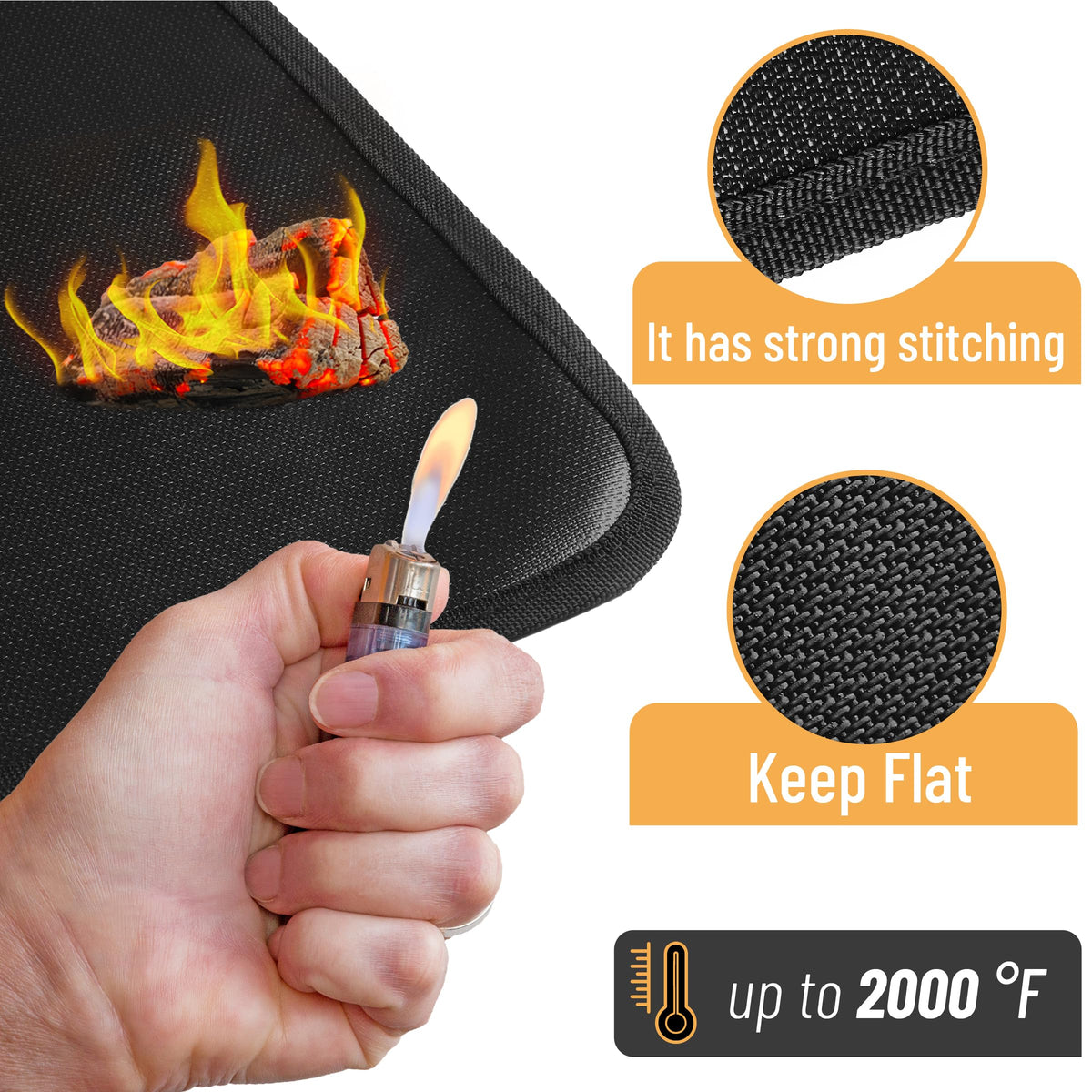 UNCO non-slip backing keeps the grill mat in place during cooking and cleanup