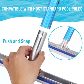 UNCO nylon bristles scrub grime from pool surfaces effectively