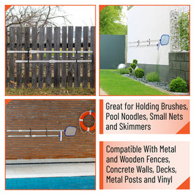 UNCO outdoor garage storage for pool gear protects against weather and clutter.