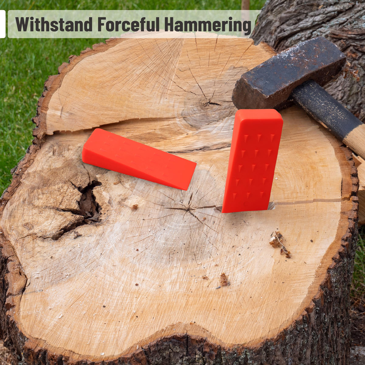 UNCO professional-use wedges for loggers and arborists on site.