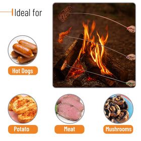 UNCO double prong tips secure food and reduce slipping during roasting.