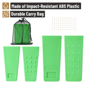 UNCO durable plastic wedge resists cracking in outdoor work.