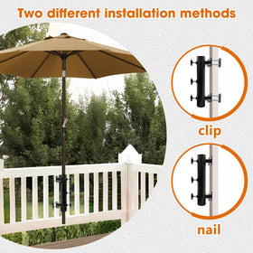 UNDADE wind-resistant umbrella holder suits outdoor courtyards for dependable coverage.