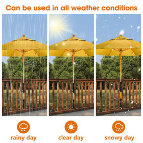 UNDADE deck balcony umbrella holder features a wind-resistant design for confident shade.