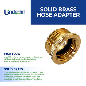 Underhill A-BA107MF solid machined brass construction highlights durability for professionals.