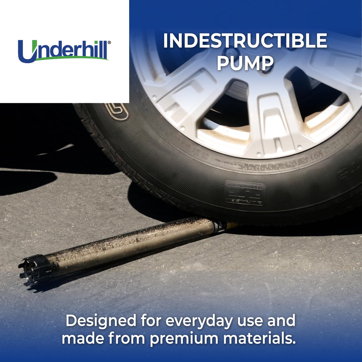Underhill Big Gulp Pro's 22-inch clear pump shows flow visually