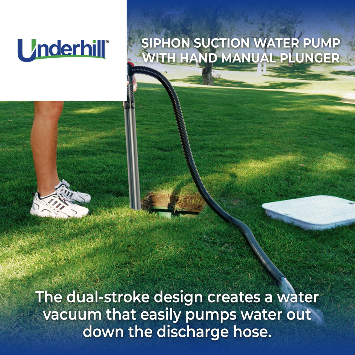 Underhill Big Gulp Pro pump with durable polycarbonate body for harsh field use