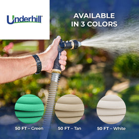 Underhill Featherweight EVO hose lightweight 4-lb design eases lifting during watering.