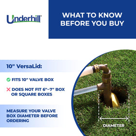 Underhill VersaLid is durable and sun resistant for reliable outdoor irrigation setups.