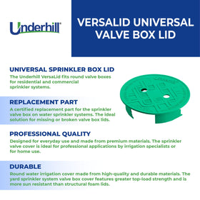 Underhill VersaLid with step-locking design reduces dirt intrusion and easy maintenance access.