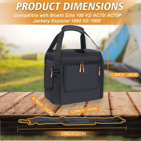 Undomip bag for Jackery Explorer 1000 V2 case guards the unit on outdoor trips
