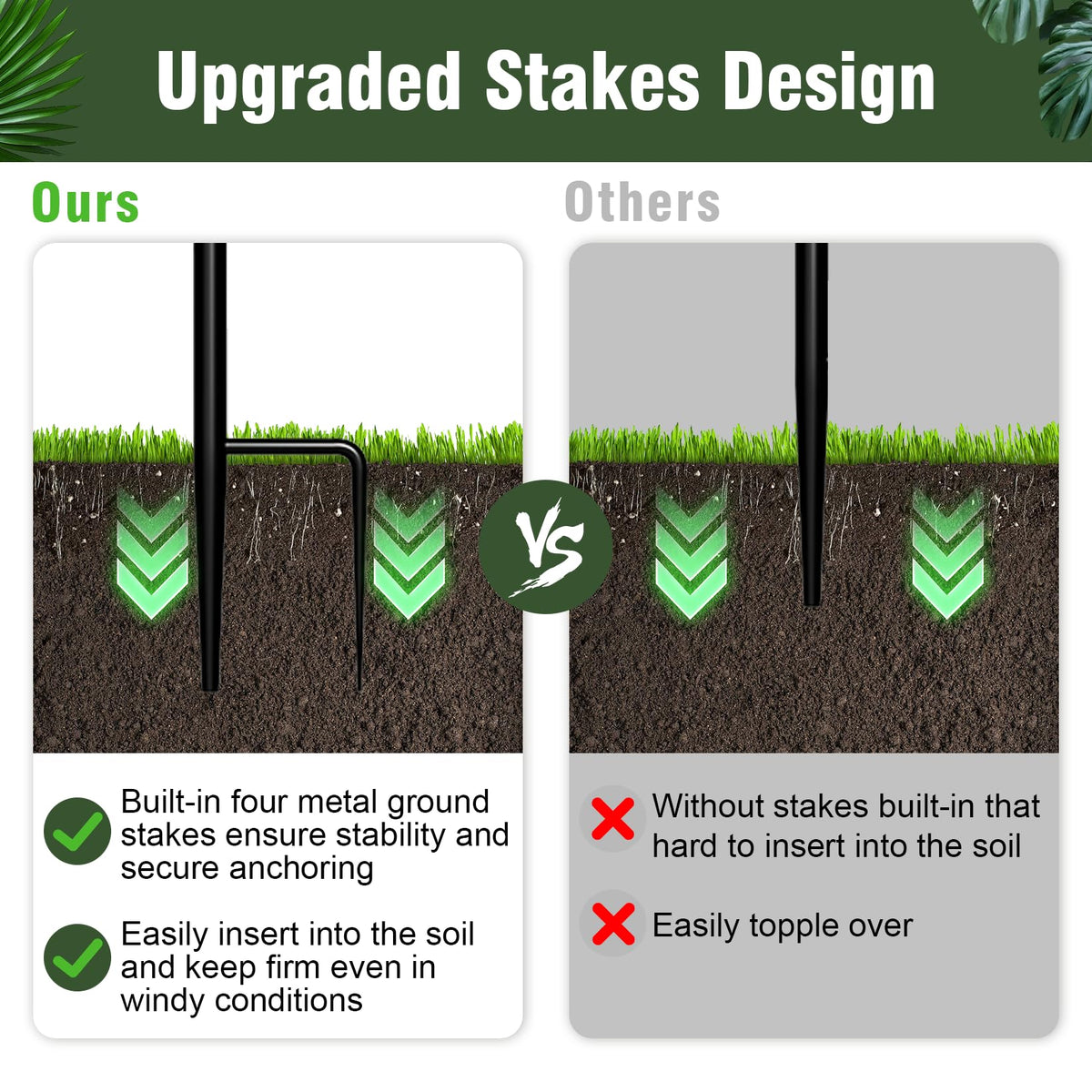Unho 63-inch trellis closeup on durable metal and smooth edges