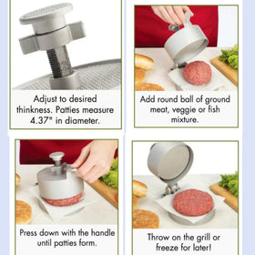 UNI-RHYTHM hamburger press easy cleaning with hand-washed parts