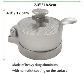 UNI-RHYTHM hamburger press patty thickness adjustable from 1/4 to 1-1/2 inches
