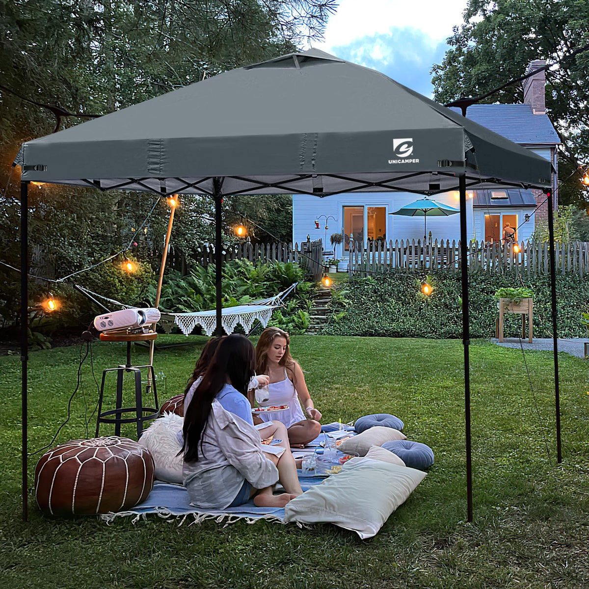 UNICAMPER durable fabric protects against sun and wind
