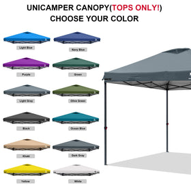 UNICAMPER canopy top fits straight-leg frames with four legs