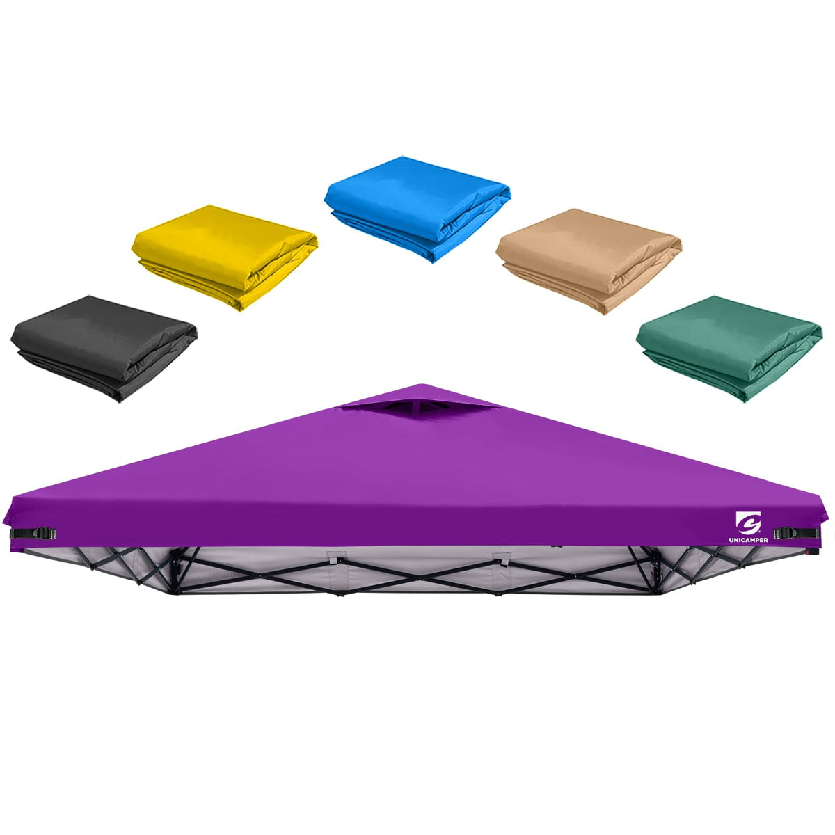 UNICAMPER 10x10 canopy top purple with air vent improves airflow for cooler shade outdoors