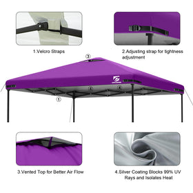 UNICPAMPER canopy top purple installs quickly with simple, tool-free setup