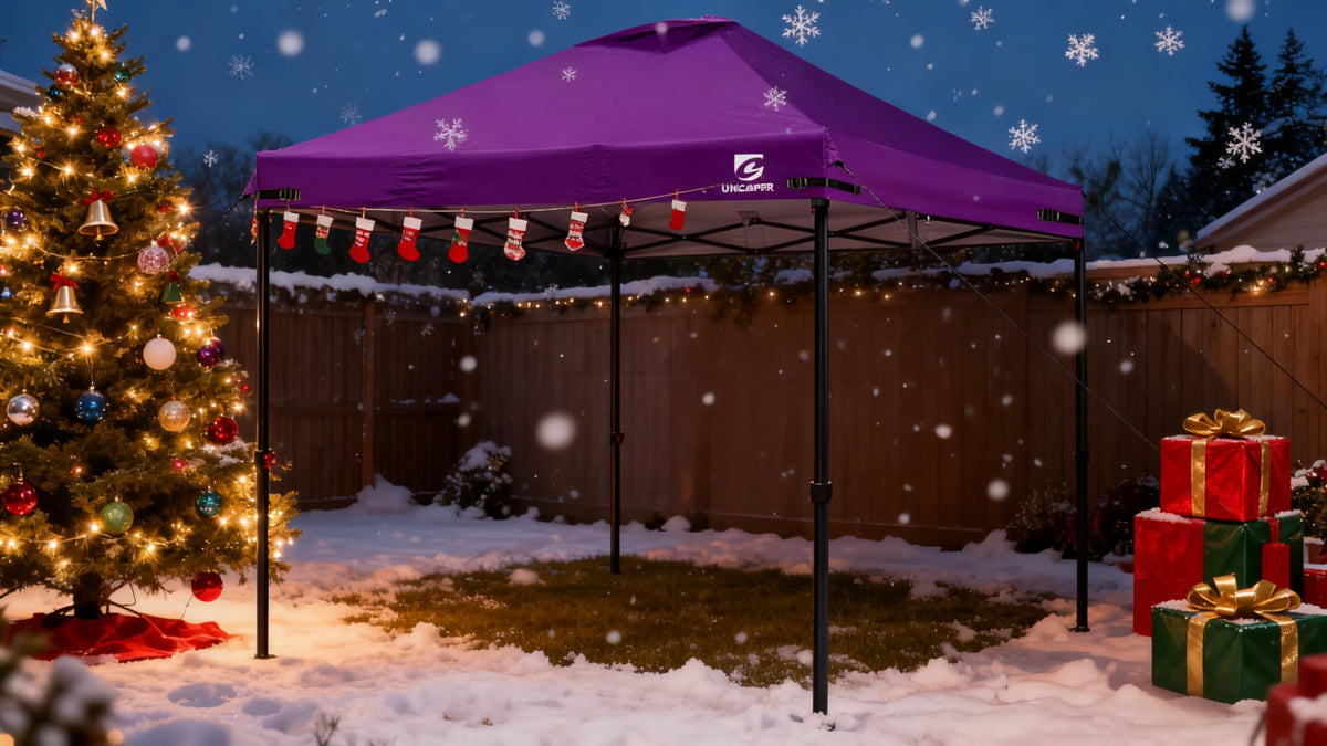 UNICAMPER canopy top purple features waterproof heat-sealed seams to keep rain out