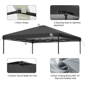 UNICAMPER air vent design stabilizes shelter in breeze.