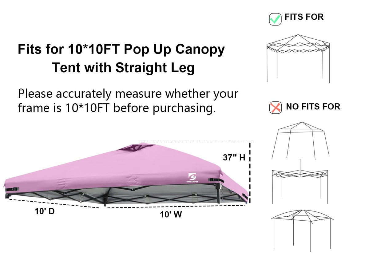 UNICAMPER canopy top with air vents promotes airflow and cooler shade.