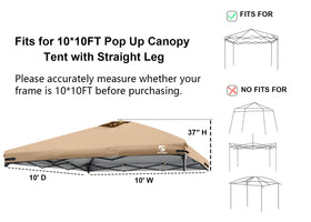 UNICAMPER corner vent and tension straps for secure fit.