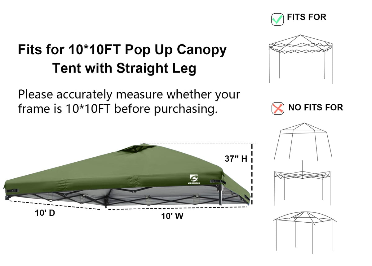 UNICAMPER waterproof seams on canopy top prevent leaks.