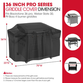 Unicook 70 inch griddle cover dimensions ensure snug fit for Blackstone ProSeries