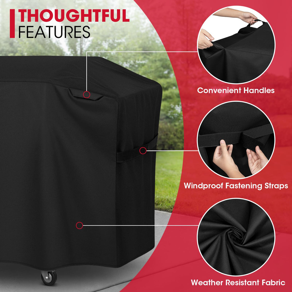 Unicook 70 inch griddle cover easy to clean with a hose