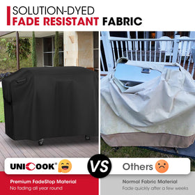 Unicook 70 inch griddle cover waterproof sealed seams protects grill in storms